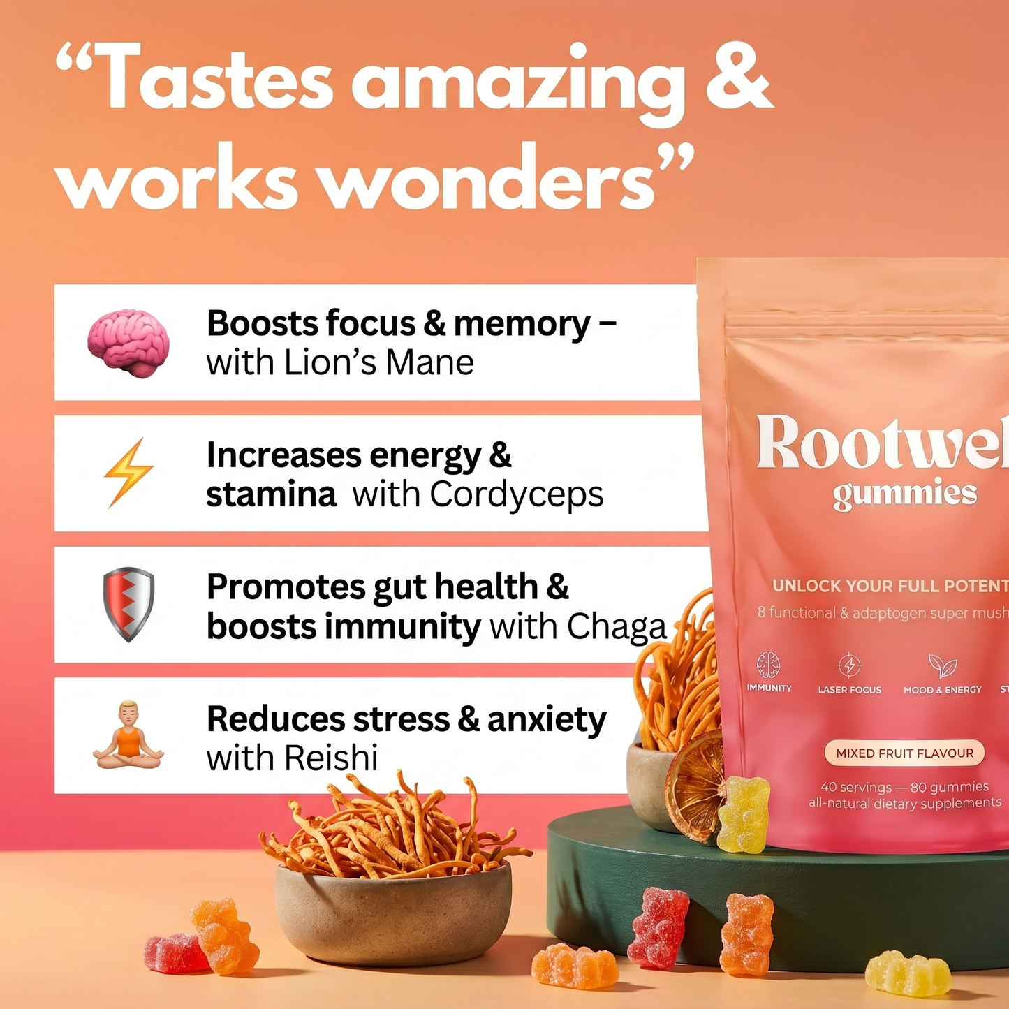 Rootwell Mushroom Gummies