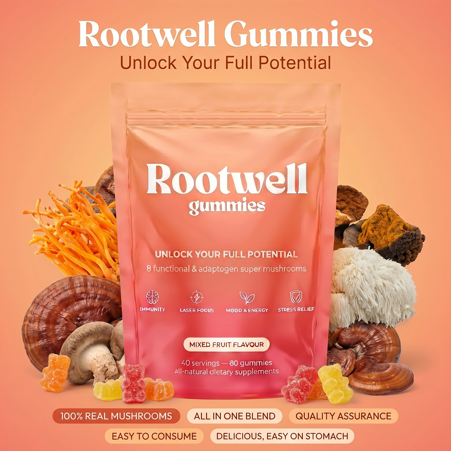 Rootwell Mushroom Gummies